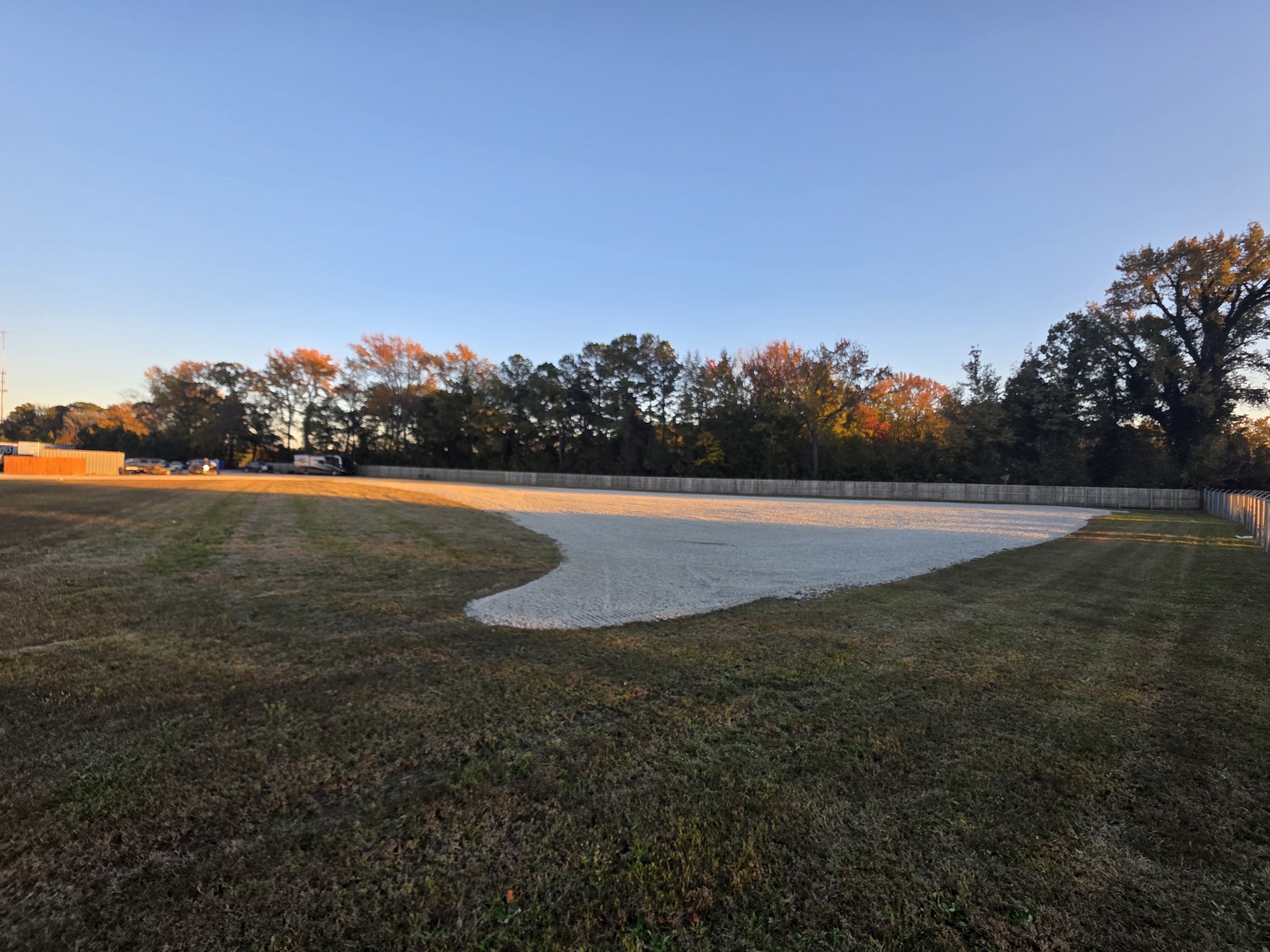 Finished, build-ready graded site after clearing and grading